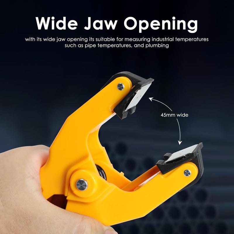 JuviPerpric K-Type Thermometer Clamp Pipe Temperature Clamp for HVAC/Multimeter, HVAC Temperature Meter with Type K Plug Adapter -40~392℉(-40~200℃) - Image 4